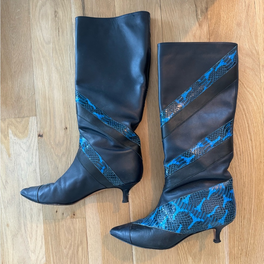 Tibi blue boots